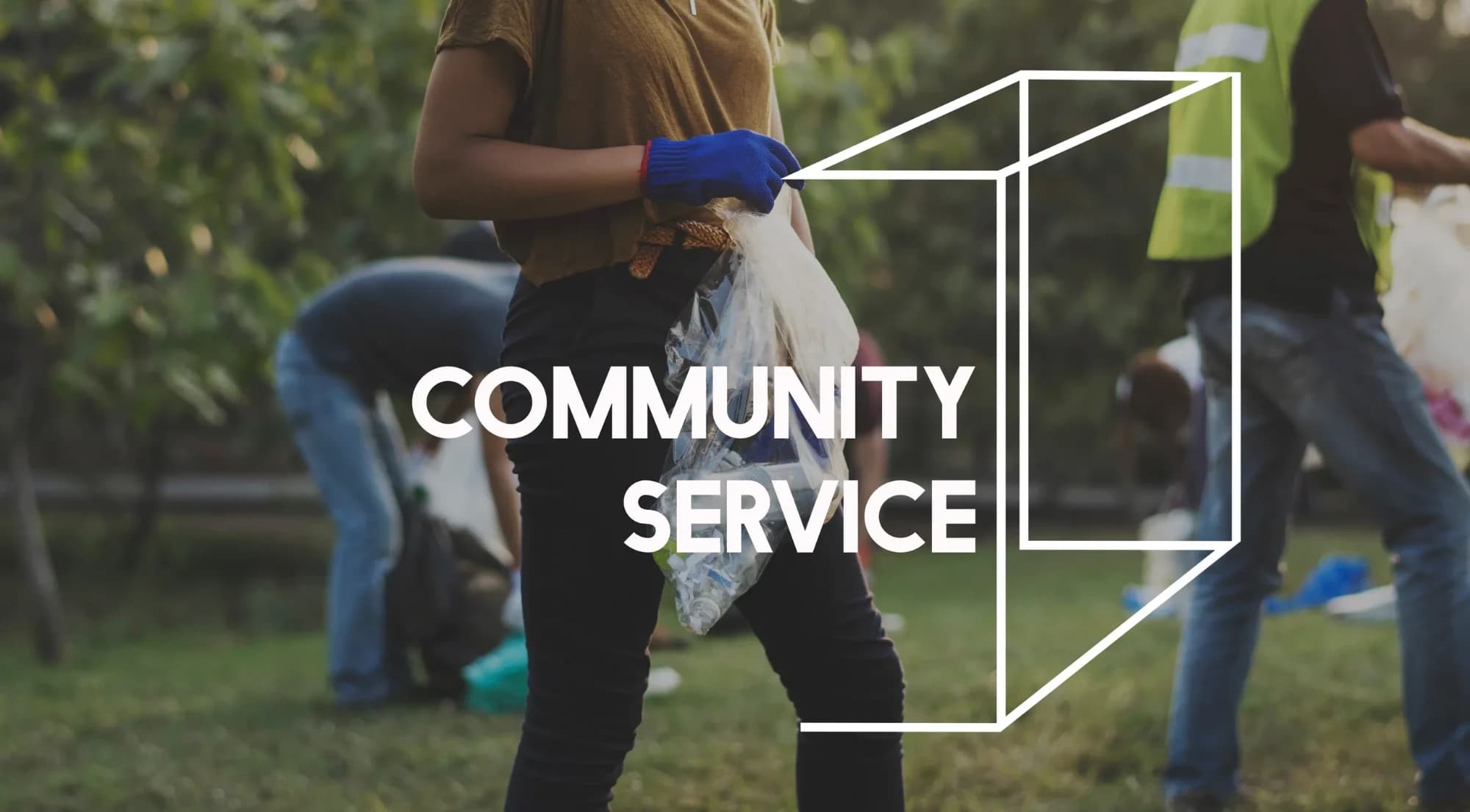 Volunteers working together in a community program